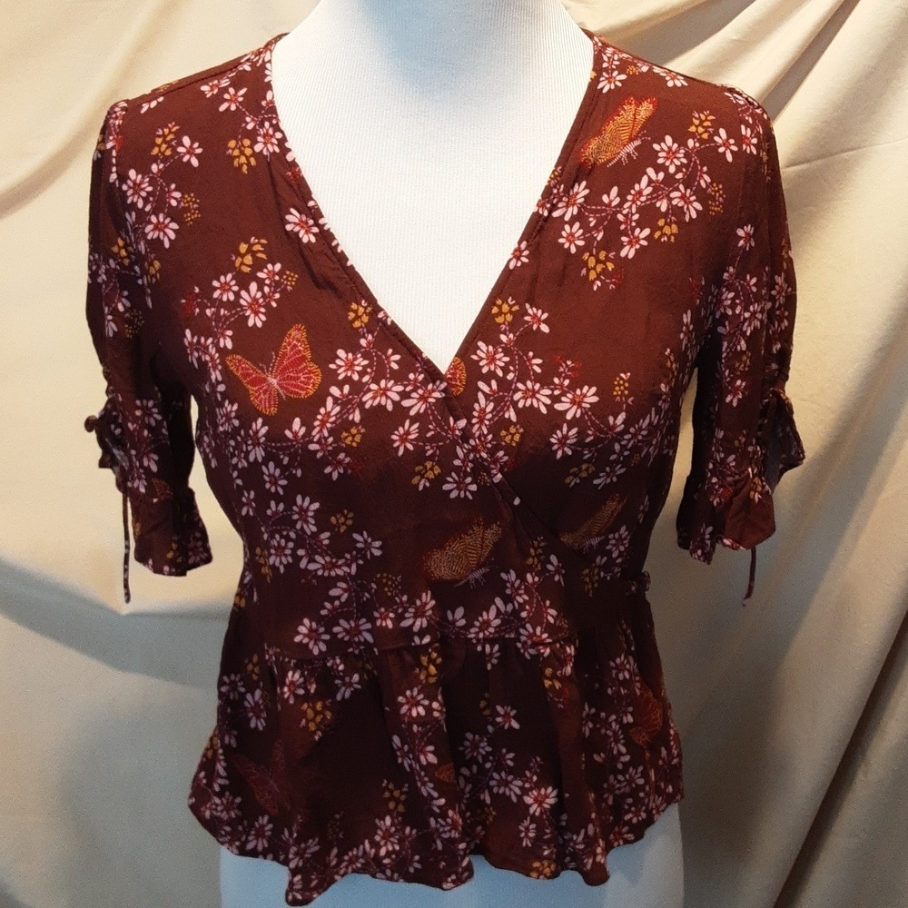 Madewell Butterfly Wrap Blouse SZ 4